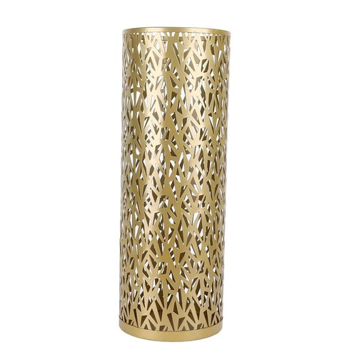 Gloserin Metal Round Umbrella Stand Rack,Free Standing Umbrella Holder Bin, Canes Walking Sticks Holder for Entryway, Home, Office,Gold