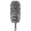 Lint Free 16.8'' Hand Duster,Microfiber Duster with Reusable and Washable Dusting Head for Household Cleaning,Furniture,Car (Black&Grey)
