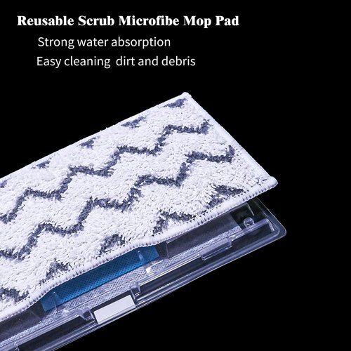 Reusable Mop Pad Refills Compatible with Shark VACMOP VM252 VM250 VM205 VM200 VM190 VC205 QM250, Vacuum Mop Pad Refills, Washable mop pad, 2 Packs White