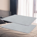 Fanfanwin 2 Pcs Couples Waterproof Mat Lover Reusable Stainproof Blanket Quiet Easy Use Mattress Protector for Adult Multi Functional Bed Sheet Couple Pleasure Comfort (27 x 27 in,Grey)