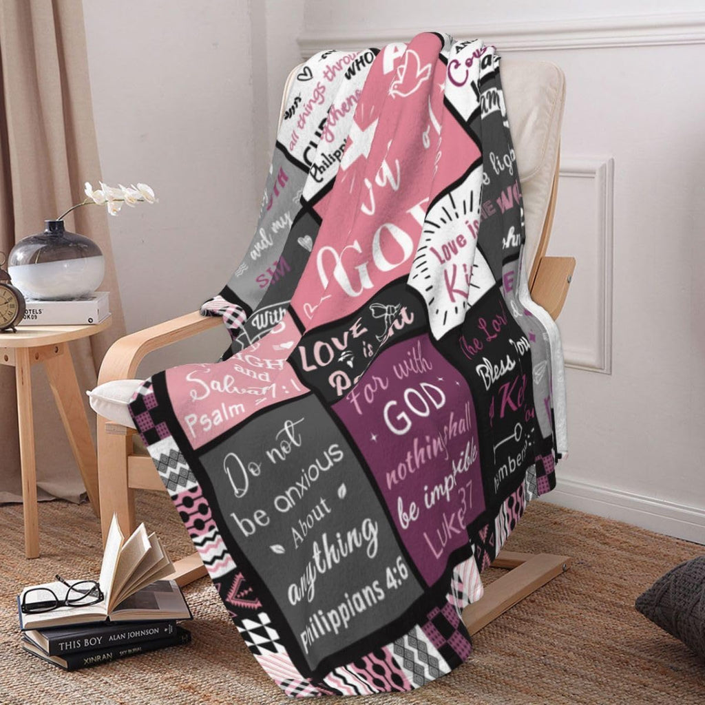 Christian Gifts for Women Blanket, Inspirational Religious Birthday Gifts, Baptism Confirmation Gifts for Girls, I Am a Child of God Blankets, Bible Verse Blanket 60"x50"