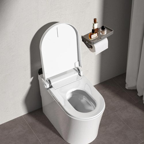 Self Adhesive Toilet Paper Holder Wall Mount,Rv Toilet Paper Holder Adhesive for Bathroom (Metal Grey)