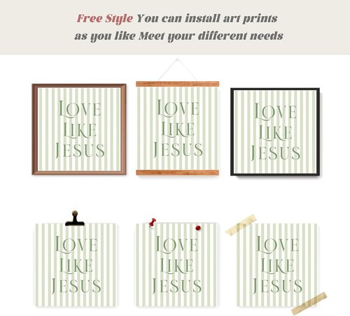 LARTSFRO Coquette Wall Art Decor - Sage Green Bow Inspirational Bible Verses | Set of 4 Unframed 10x10 Inch Pictures
