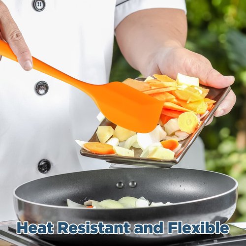 Irenare 84 Pcs Mini Silicone Spatulas Bulk 8.3 Inch Heat Resistant Scrapers Rubber Spatulas Seamless Design Non Stick Flexible for Kitchen Use Cooking Baking Mixing