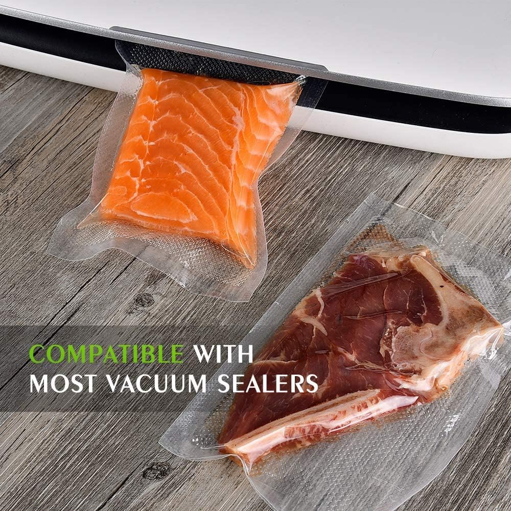 Vacuum Sealer Bags - Commercial Grade BPA-Free Food Storage | 6 Pack: 3 Rolls 11" x 20' & 3 Rolls 8" x 20' - Durable Cut-to-Length for Sous Vide Cooking