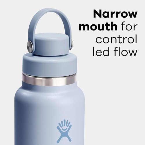 Hydro Flask Water Bottle - Insulated Stainless Steel - Wide Mouth Chug Lid, Non Spill, Leakproof in 40 Oz Tonal Birch Gray