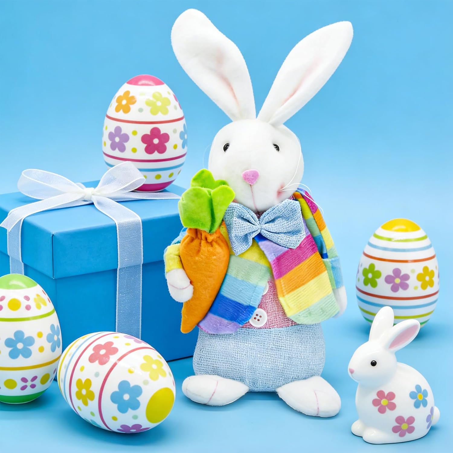 Skiennix Easter Bunny Decorations - Handcrafted Rabbit Ornaments for Home & Party Displays | 2PCS Set
