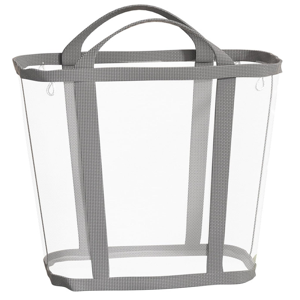 Portable Laundry Hamper (11 Gallon), Mesh Laundry Tote with 4 Hanging Cords&Sturdy Handles, Foldable Large Capacity Laundry Basket for Bathroom, Dorm, Bedroom or Travel
