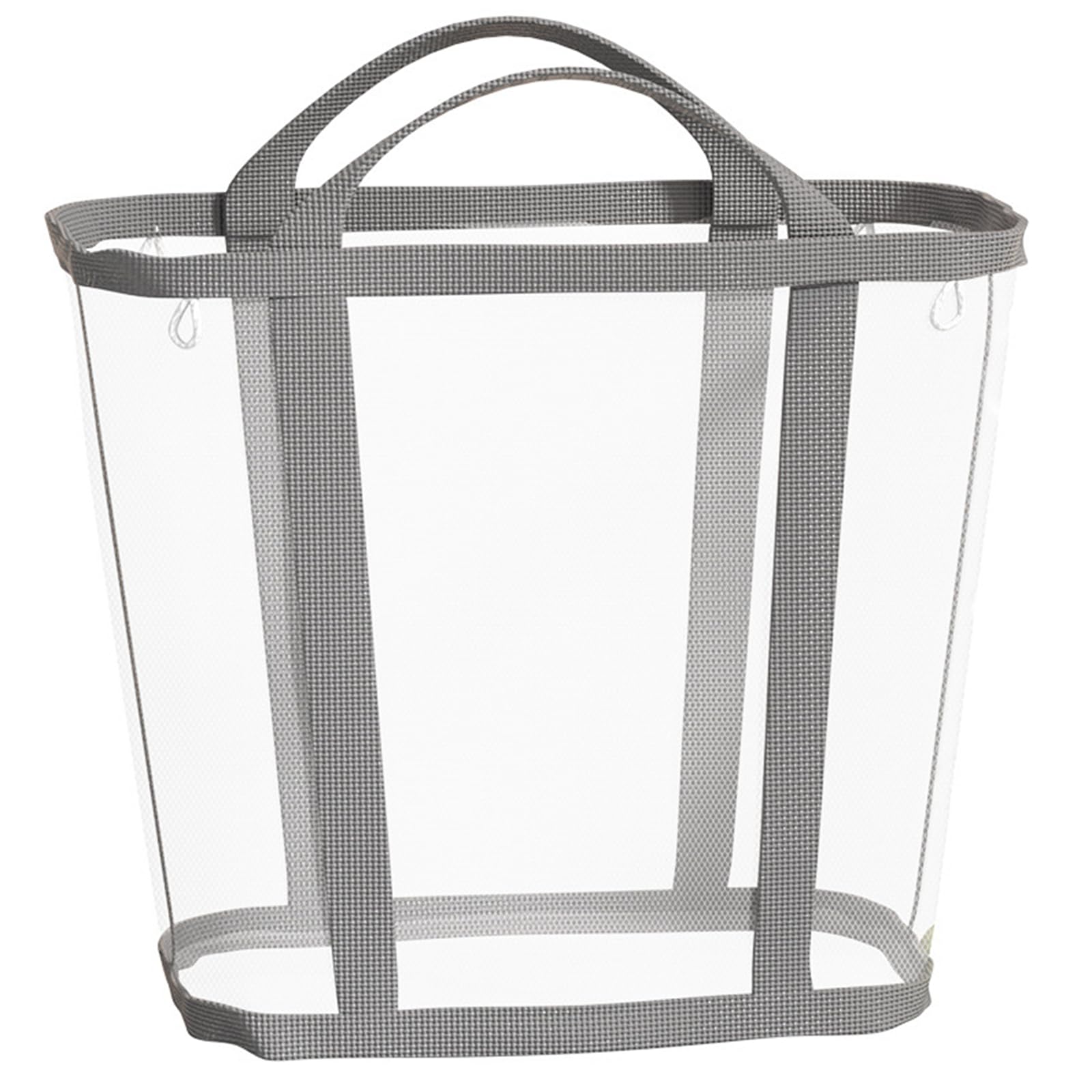 Portable Laundry Hamper (11 Gallon), Mesh Laundry Tote with 4 Hanging Cords&Sturdy Handles, Foldable Large Capacity Laundry Basket for Bathroom, Dorm, Bedroom or Travel