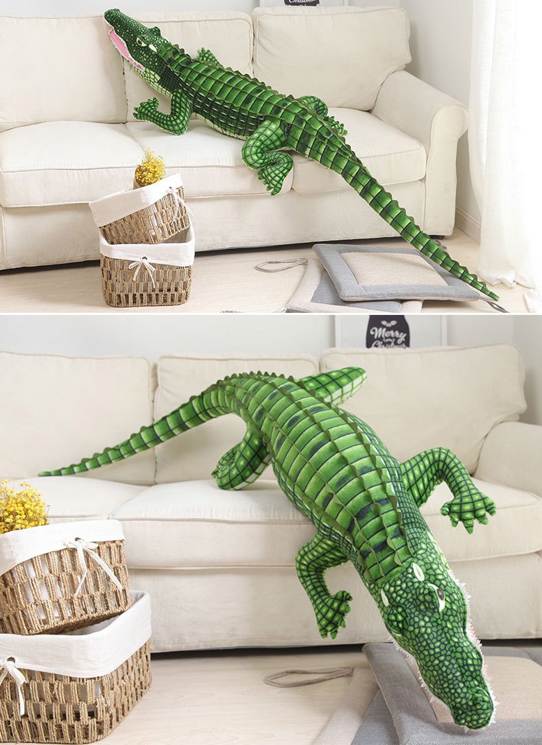 MMTTAO Alligator Plush Toy Realistic Crocodile Stuffed Animal 39 Inch Jumbo Animal Stuffed Soft Plushies Cute Dolls Collection Huggable Pillow Cushion Birthday Gift for Kids Children Boys Girls, 39''
