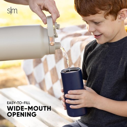 Simple Modern Kids Water Bottle with Straw lid | Insulated Stainless Steel | Reusable Thermos for Girls, School & Sports | Leak Proof & BPA Free | Mesa Collection | 16oz, Lavender Checkmate