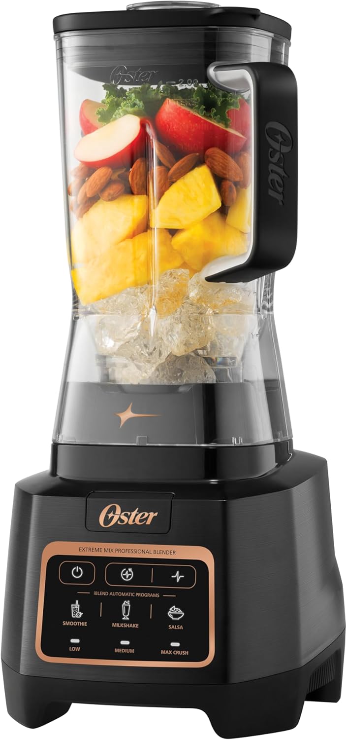 Oster Extreme Mix Blender - 1500-Watt High-Speed Blender with 64oz Jar & Auto Programs for Smoothies | Milkshakes | Salsa