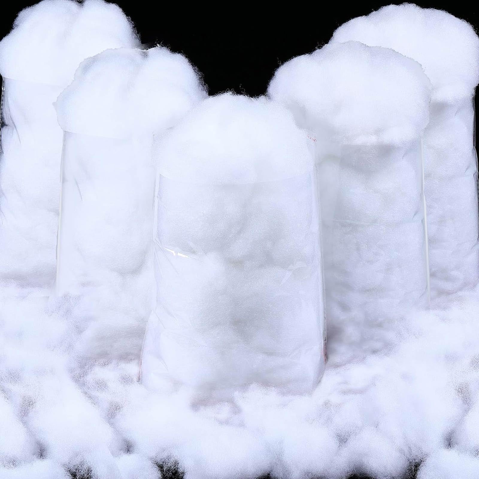 Shappy 70.55 Ounce/ 2000 g Christmas Fake Clouds Snow Decoration Artificial White Cloud Fiber Faux Fluffy Snow Indoor Soft Artificial Fake White Cotton Winter Craft Decor Xmas Tree Village Displays