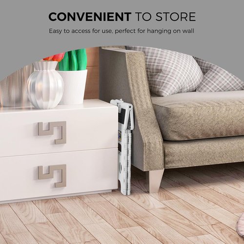 ACKO Folding Step Stool - 13" Heavy-Duty Step Stool for Adults & Kids | Versatile White Design for Kitchen & Garden