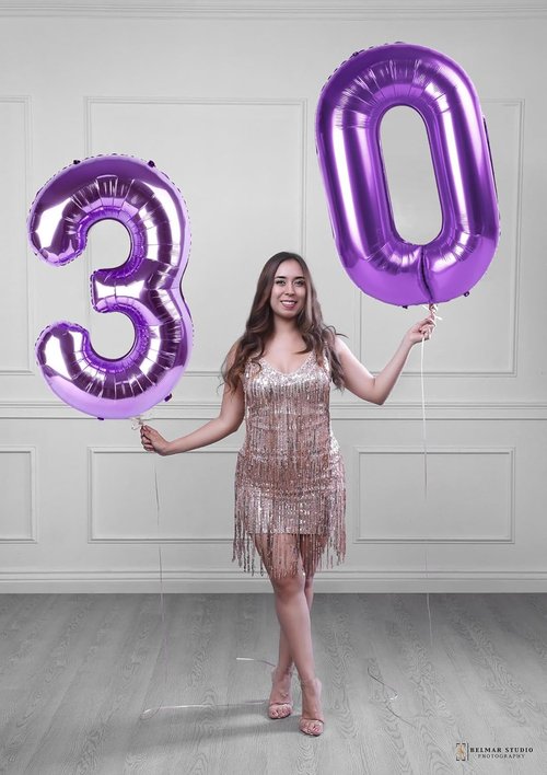 14-Inch Purple Foil Number Balloons by [Brand Name] - Large 14th Birthday Decorations for Events