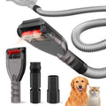 Portek Dog Brush Vacuum Attachment for Shark Navigator Lift Away NV360 Rotator NV501 Rocket HV301 HV322 Stratos AZ300..., Pet Hair Shedding Grooming Tool Kit with Extension Hose Adapters