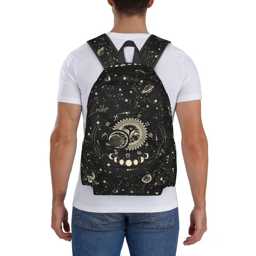 Droerfes Moon And Sun Backpack School Bag Lightweight Bookbag Laptop Travel Daypack For Kids Girls Boys Teens