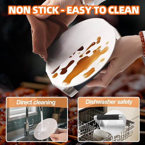 304 Stainless Steel Smash Burger Press with Heat-Resistant Gloves for Burger Lovers: Prevent From Getting Burned - 6.3 Inches Non Stick Hamburger Smasher Tool for BBQs and Cookouts - Dishwasher Safe