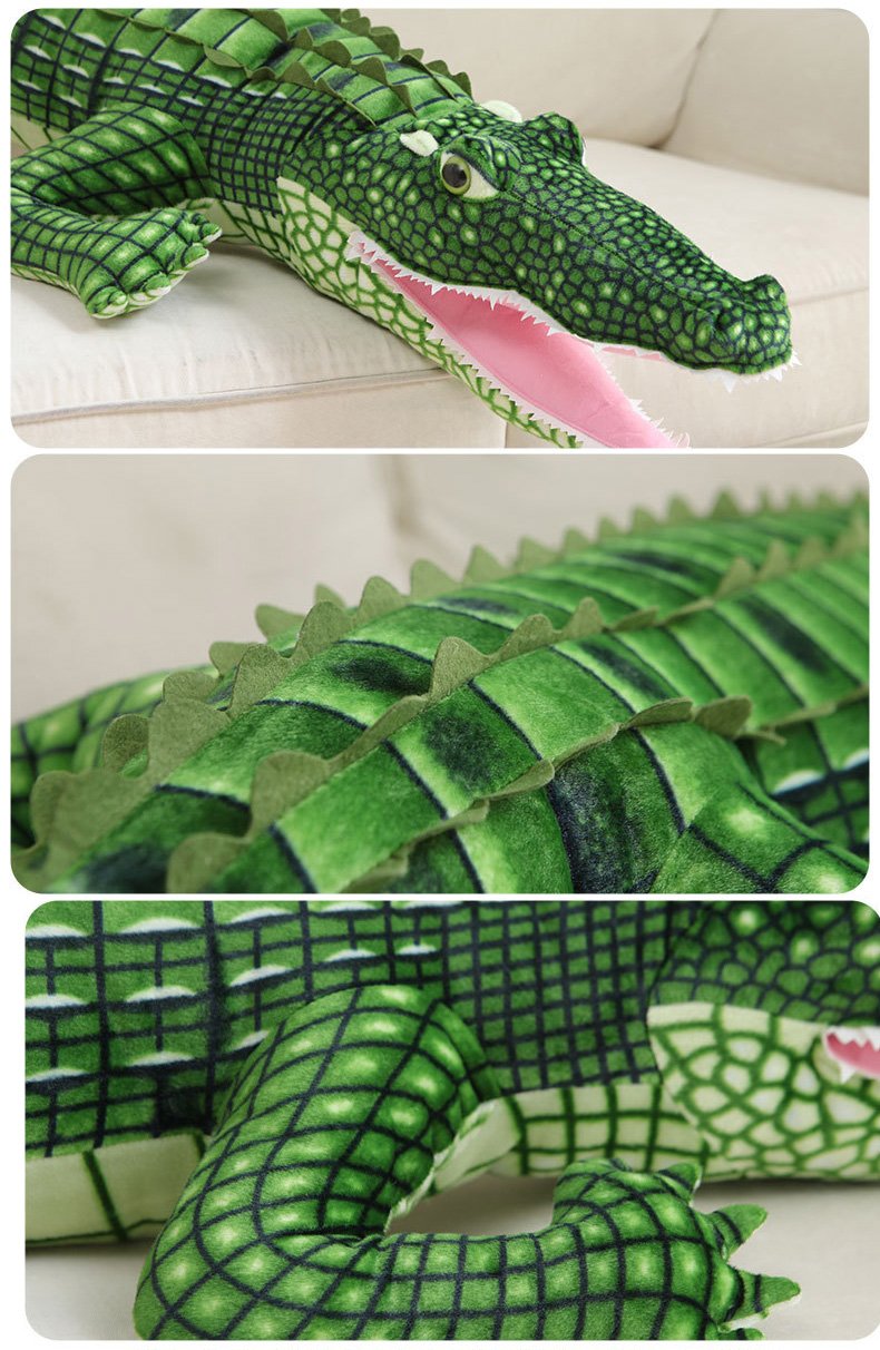 MMTTAO Alligator Plush Toy Realistic Crocodile Stuffed Animal 39 Inch Jumbo Animal Stuffed Soft Plushies Cute Dolls Collection Huggable Pillow Cushion Birthday Gift for Kids Children Boys Girls, 39''