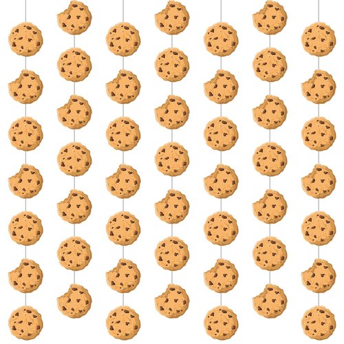 Xinnun Cookie Party Decorations Chocolate Chip Cookie Garlands Banners Cutouts Ribbon Streamers for Street Theme Birthday Baby Shower Party Decorations Supplies