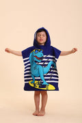 TEHALK Dinosaur Hooded Towels for Kids/Toddler/Boys/Girls, Poncho Beach Towels for Pool/Swimming, Towel Robes/Wearable Towel for Kids 2-10