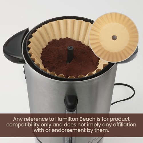 300pcs Coffee Filters Compatible with Hamilton Beach Coffee Urn, Unbleached Paper Filters for 45cup Hot Drink Dispenser
