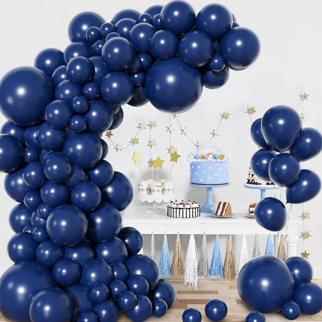 Amandir Navy Blue Balloon Arch Garland Kit - 153 Pcs in Various Sizes for Graduation, Weddings & Parties