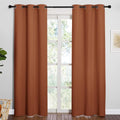 NICETOWN Blackout Curtains - Thermal Insulated Grommet Drapes for Halloween | 42 x 84 Inches, Burnt Orange