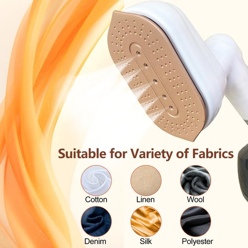 Yokgrass 2 in 1 Steamer & Iron,1200W Portable Travel Garment Steamer for Clothes, 7.8OZ Large Tank, Handheld Wrinkle Remover, 25S Fast Heat-up, Quick Wrinkle Remover, Compact Size for Travel