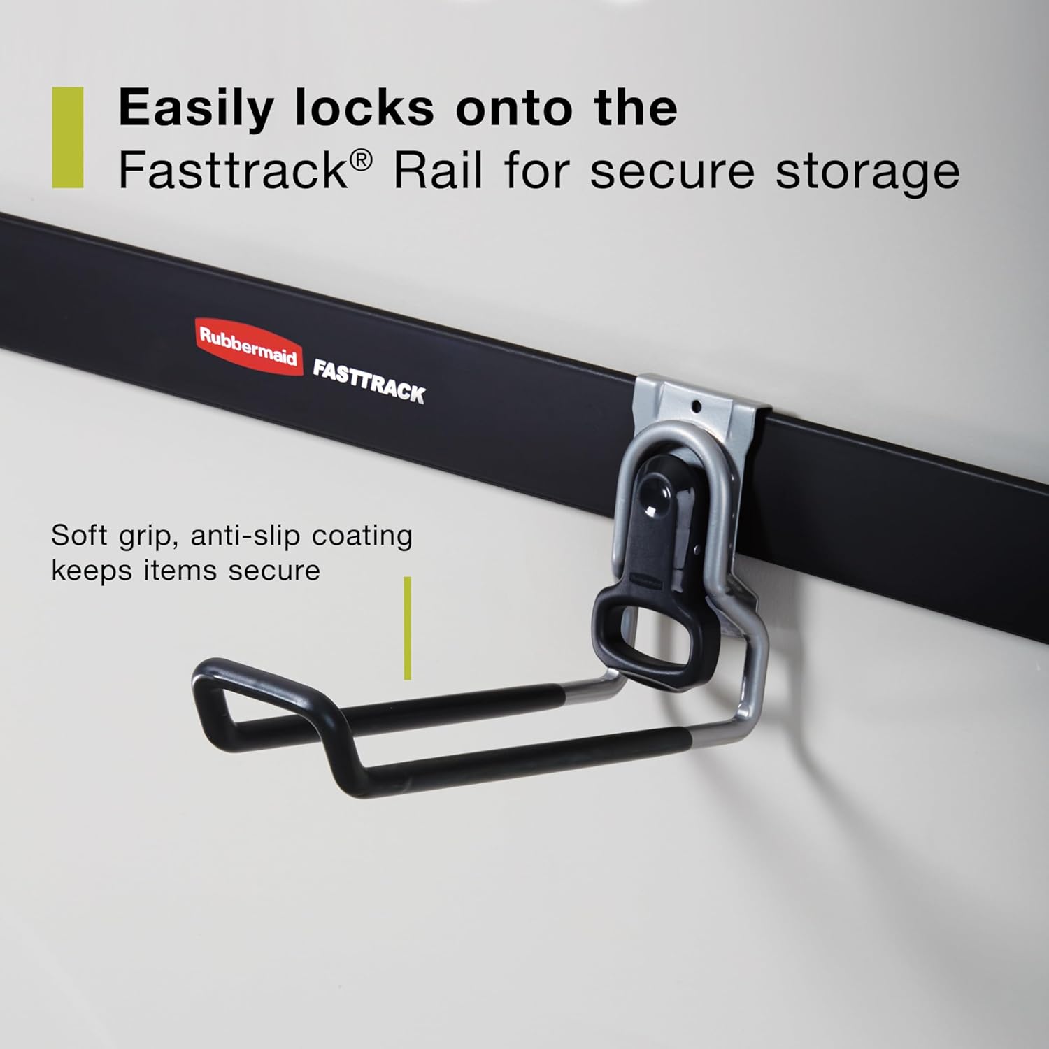 Rubbermaid FastTrack Ladder Hook - Heavy-Duty Wall Mount Organizer for Garage & Shed Storage