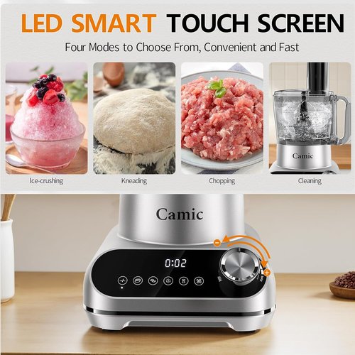 Camic Blender & Food Processor Combo - 6 Functions for Smoothies, Chopping & More | 72 oz. Blender & 64 oz. Processor Bowl