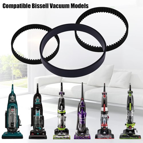 Replacement Vacuum Belt Set for Bissell ProHeat 2X Revolution Pet Pro Cleaner Models 1986,1964,2007,2007P, Compared to Parts 1611128 &1611129 & 1611130（6Pack）