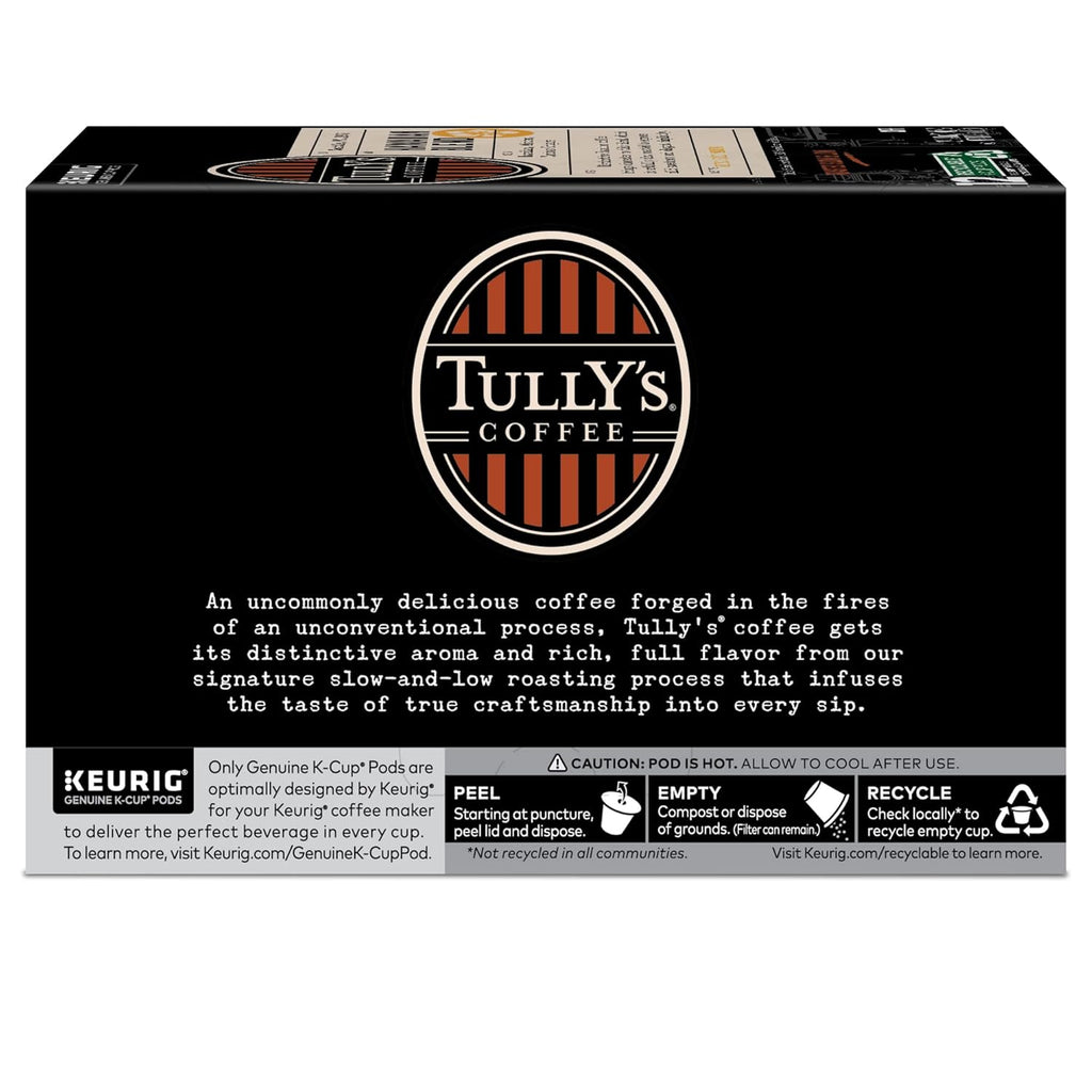Tully's Coffee Hawaiian Blend K-Cup Pods - Medium Roast, 72 Count | Perfect for Keurig Brewers
