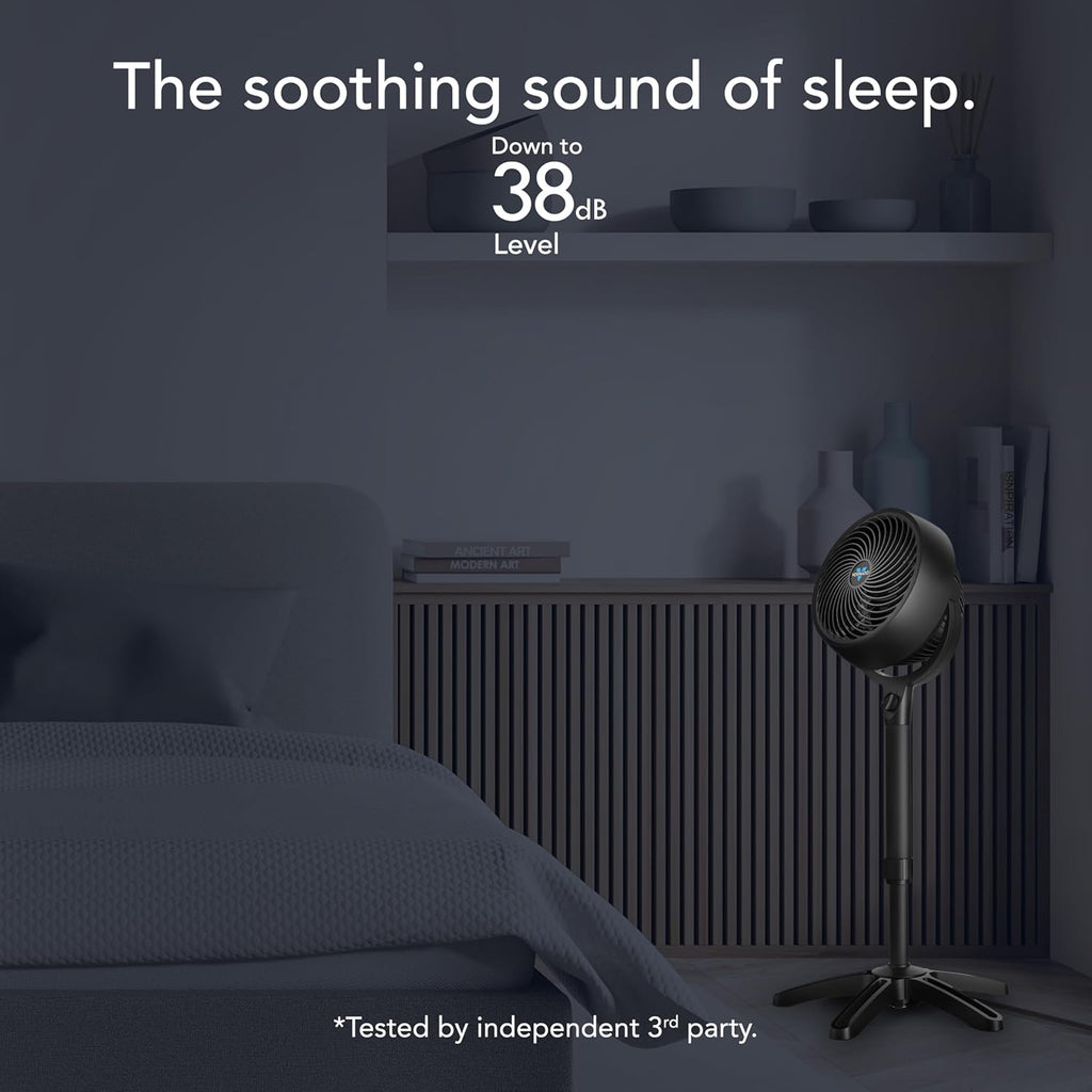 Vornado 683 Pedestal Fan - Powerful 3-Speed Air Circulator with Adjustable Height | Black, 32-38 in
