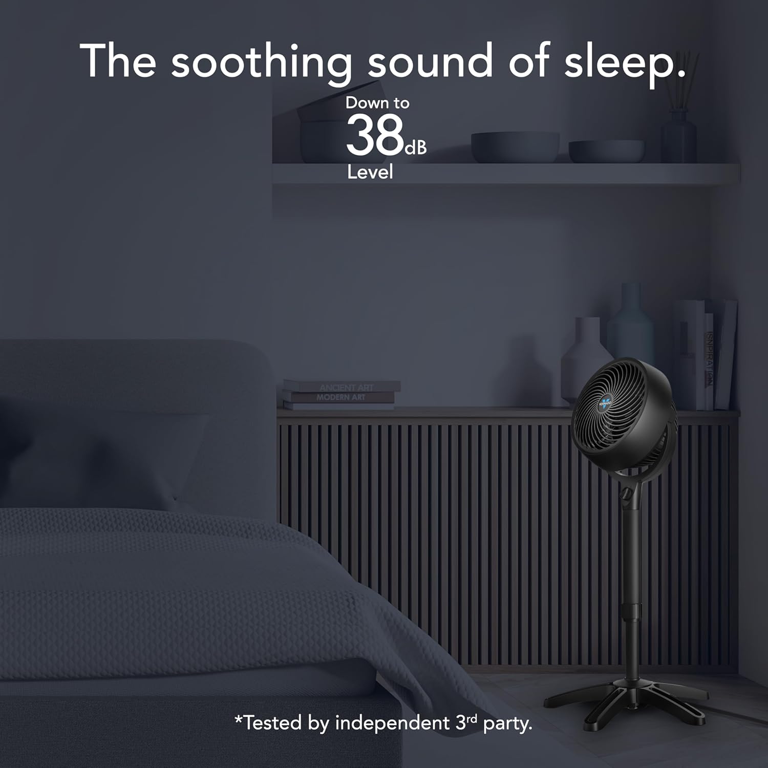 Vornado 683 Pedestal Fan - Powerful 3-Speed Air Circulator with Adjustable Height | Black, 32-38 in