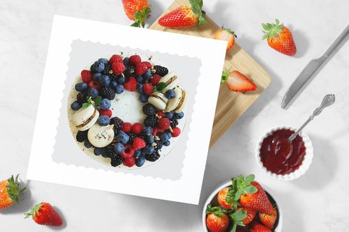 Cupplation Cake Boxes with Window and Cake Boards, 8 x 8 x 8 Inches, 3 Pack, Disposable Bakery Containers for Wedding, Birthday, Party (8 inch)