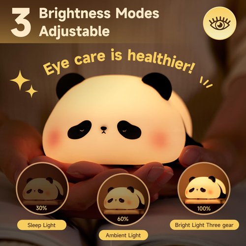 Cute Duck Lamp,Fun Lying Flat Duck Panda Night Light,LED Squishy Animal Novelty Lamp,Toddler Baby Night Light for Kids,Nursery Touch Kawaii Lamp Room/House Décor Nursery Nightlight for Breastfeeding