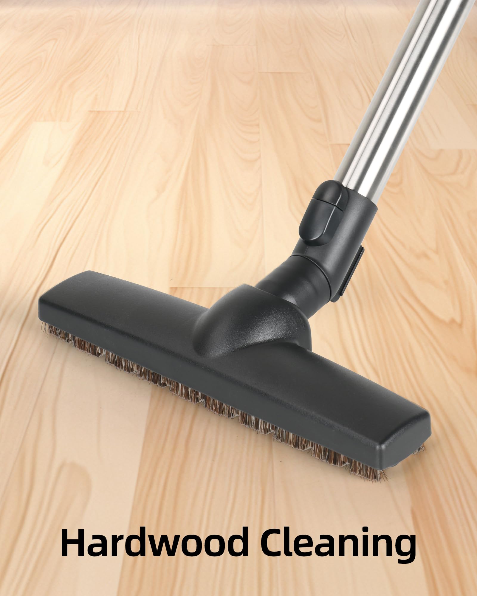 SheildOn Horsehair Floor Brush Set Replacement, Vacuum Attachments Compatible with Miele C1 C2 C3 CX1 Vacuums, 12" Hardwood Floorhead, Swivel Dusting Brush, Soft Bristles for Gentle Cleaning