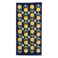 Cotton Looped Terry Beach Towel, Daffodils, One Size