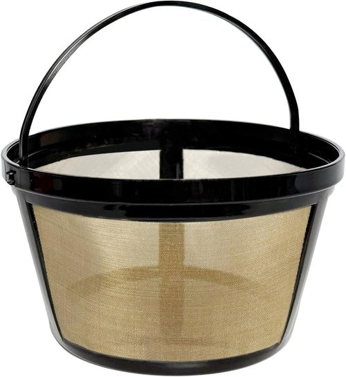 Mr. Coffee Gold Reusable Coffee Filter - 2-Pack for 8-12 Cup Machines | Compatible with Black & Decker