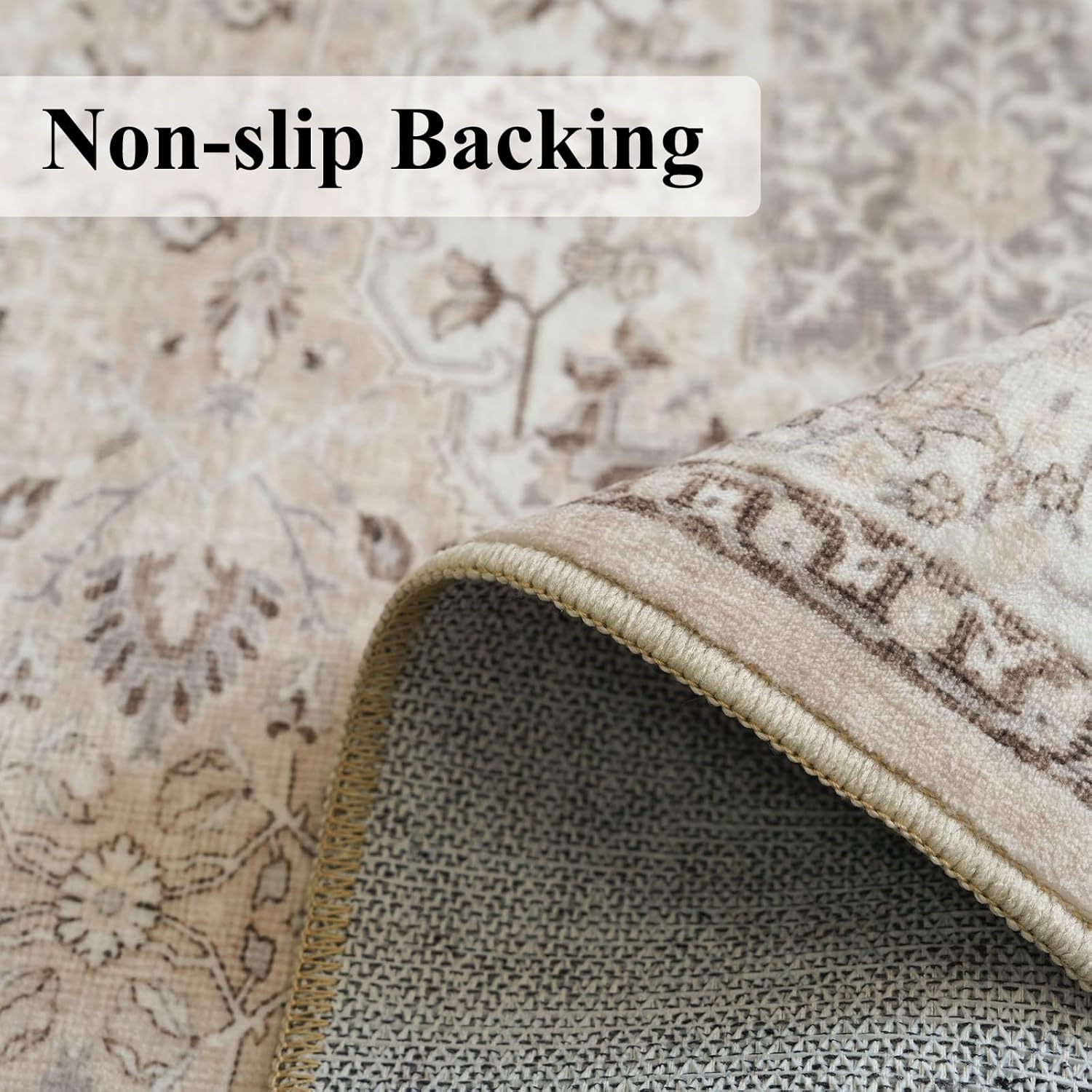 Skiennix Washable 3x7 Runner Rug - Soft, Water-Resistant Entryway Mat for Farmhouse Style Home Décor