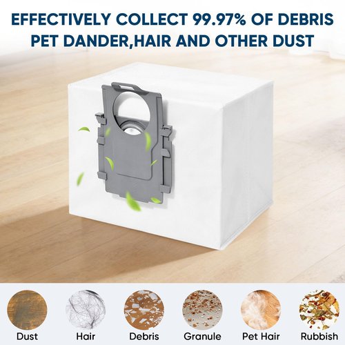 22 Pack Q5 Vacuum Dust Bag for Roborock Q7 M5+, S8 Pro Ultra, S8+, Q7 Max+, Q8 Max+, Q5 Max+, Q5+, Q10 S5+, Q10 X5+, Q5, Q5 Pro+,Q7, Q7+, S7 Pro Ultra, S7 MaxV Ultra Robot Vacuum, 3.6L Vacuum Bag