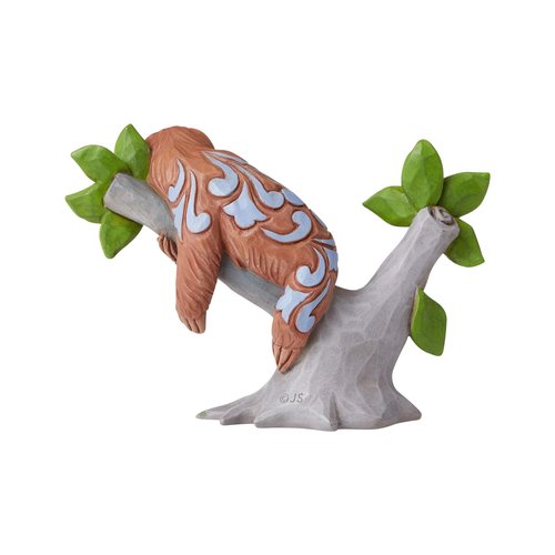 Enesco Jim Shore Heartwood Creek Sloth on Tree Miniature Figurine, 2.88 Inch, Multicolor