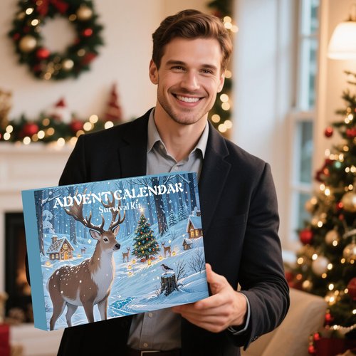Survival Kit Advent Calendar 2025 Adult for Men Teen - Survival Tools 24 Days Christmas Countdown - 2025 Xmas Surprise Gift for Outdoor Fishing Camping Hunting Enthusiasts