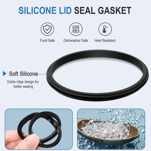 Replacement Gaskets for Yeti Stainless Steel Insulated Tumbler Mugs, 20 oz Tumbler Lid Seals Fit for Yeti Cup Lid, Silicone Tumbler Lid Gaskets O-Ring Replacement for Rambler - 6 Pack