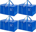 BALEINE Oversized Moving Bags - Heavy-Duty Storage Totes with Reinforced Handles | Royal Blue, 4-Pack