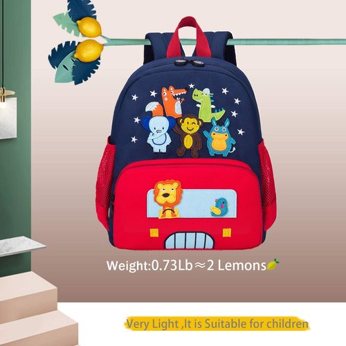 willikiva Cute Zoo Little 3d Backpack Kids Backpack for Boys and Girls Toddler Backpack Waterproof Preschool (Red)