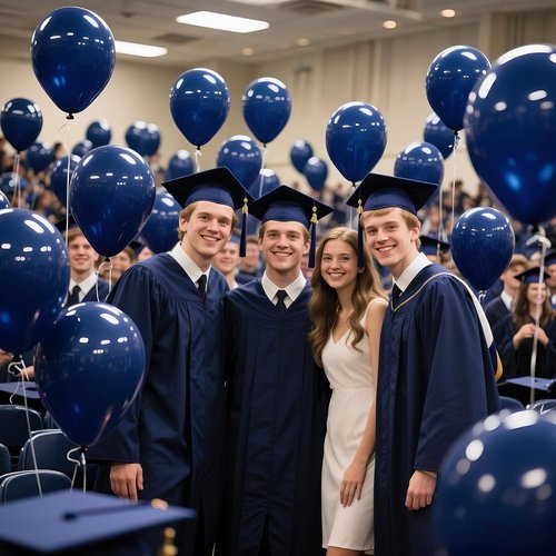 KAWKALSH 12-Inch Navy Blue Balloon Pack - 110 Thickened Latex Helium Balloons for Parties & Events