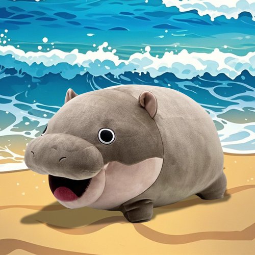 Acgtrick Cute Moo Deng Plush Soft Deng Pygmy Hippo Plushie Toy Stuffed Animal Pillow Christmas Birthday Gift for Boys Girls Kids Adults 9 inch