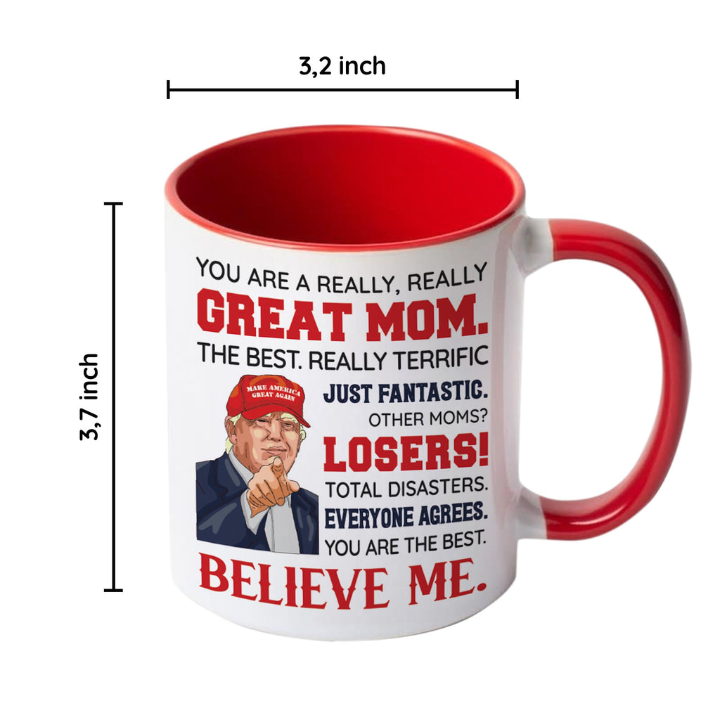 Viberty Best Mom Ever Gifts, Mothers Day Gift for Mom, Wife from Daughter Son Kids, Christmas, Valentine, Birthday Gift New Moms, Funny Gifts Ideas For Mama, Mommy Ceramic Mug 11 oz
